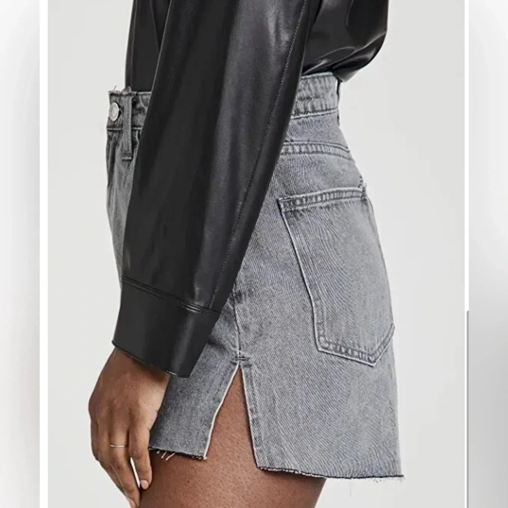 WeWoreWhat The Boyfriend Denim Shorts in Washed Gray